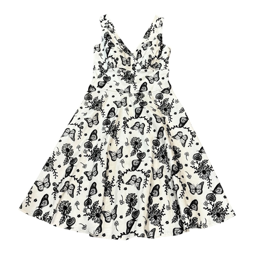 Voodoo Vixen Velvet and Taffeta Butterfly Dress